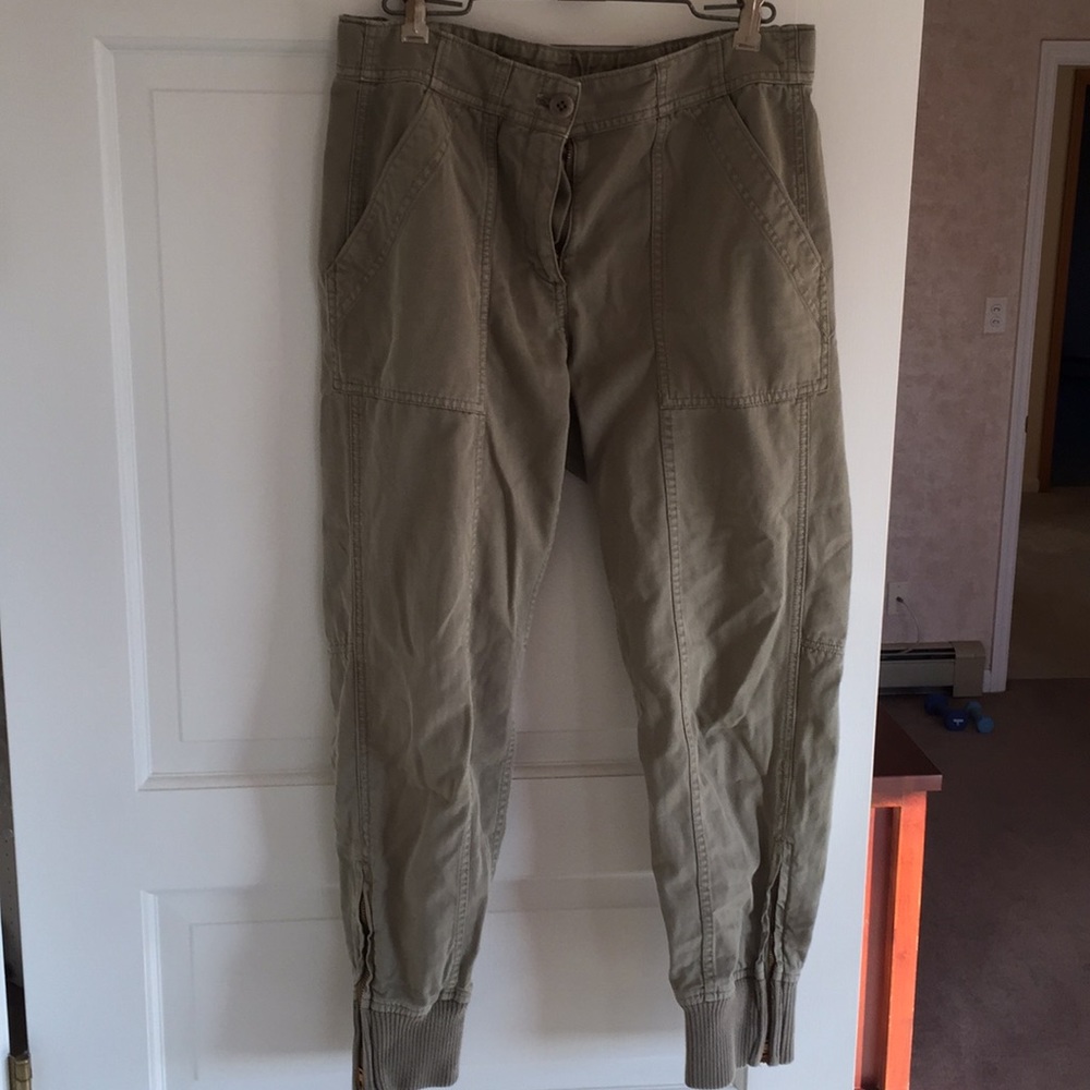 J. Crew cargo capris with zip knit cuff